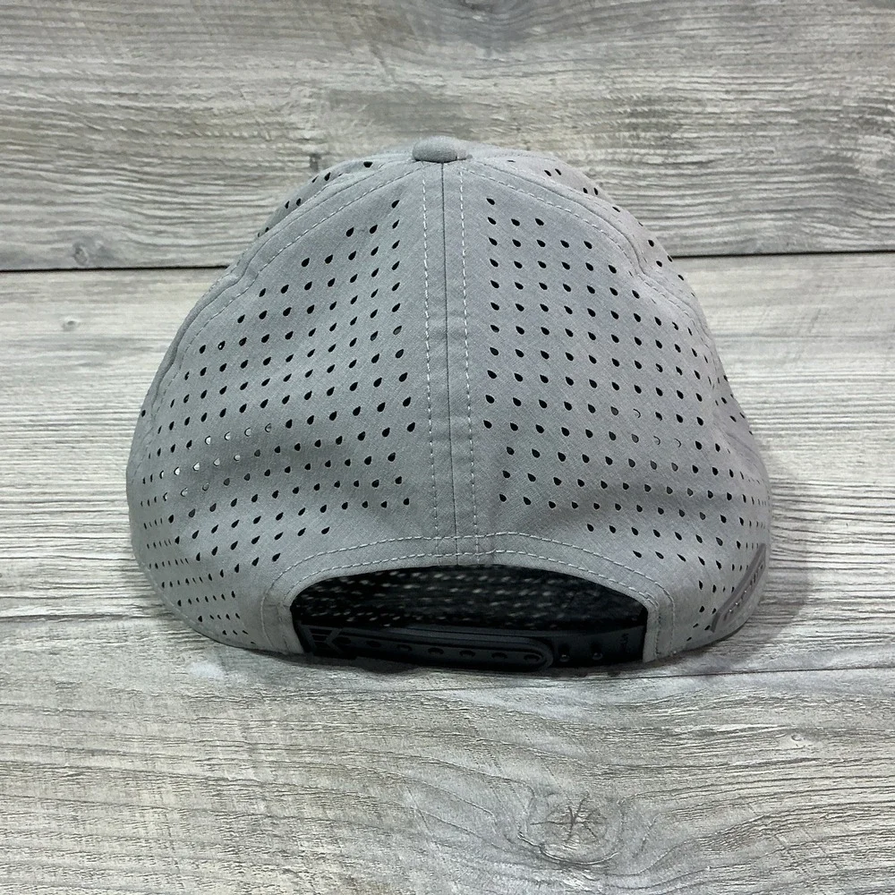 Melin Gray Snapback Hat Cap for Adults A-Game Hydro, Adjustable, Vented